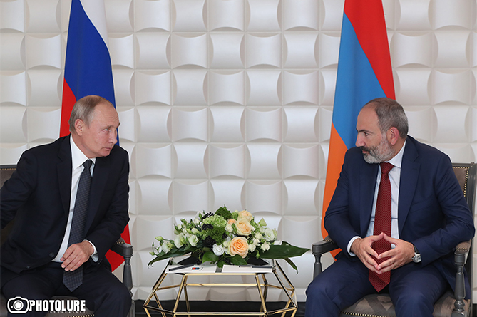 RA Prime Minister Nikol Pashinyan met Russian President Vladimir Putin at Dvin Hotel of Yerevan, Armenia