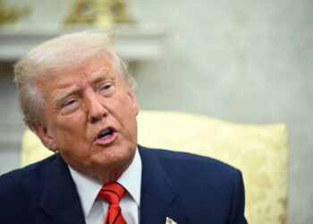 US President Donald Trump speaks to the press as he meets with NATO Secretary General Mark Rutte in the Oval Office of the White House in Washington, DC, on March 13, 2025. (Photo by Mandel NGAN / AFP) (Photo by MANDEL NGAN/AFP via Getty Images)