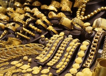 Window display of jewelry shop